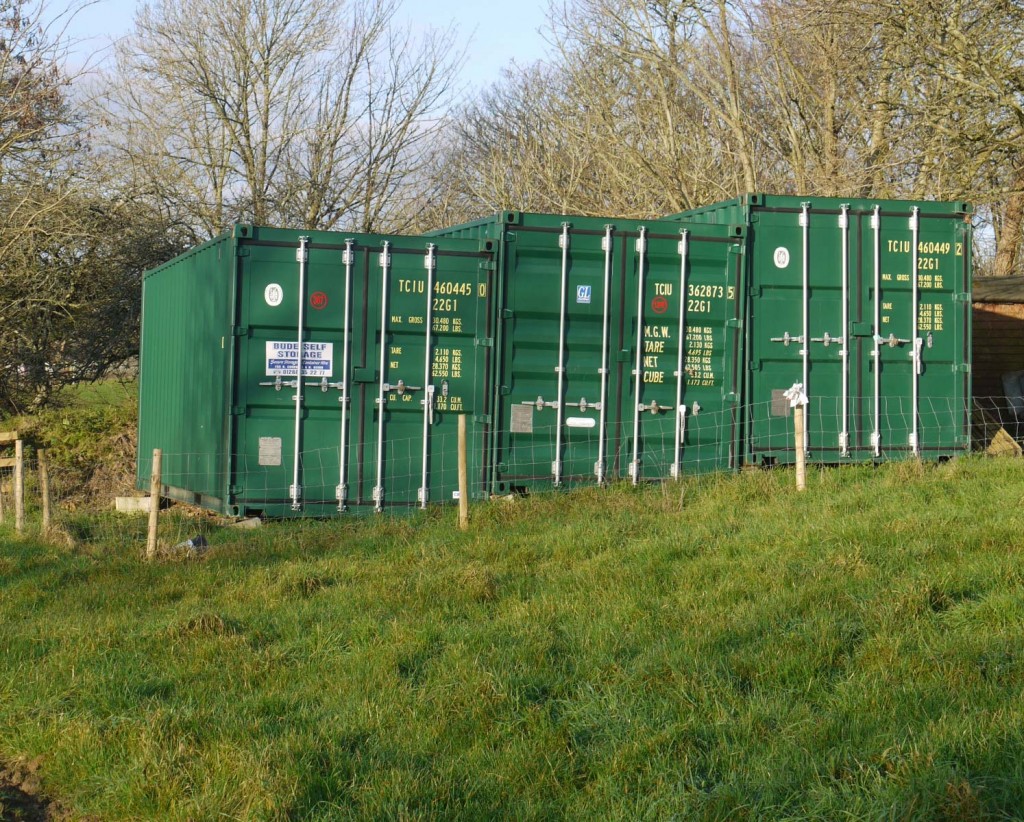 3 x 20ft green containers off-site